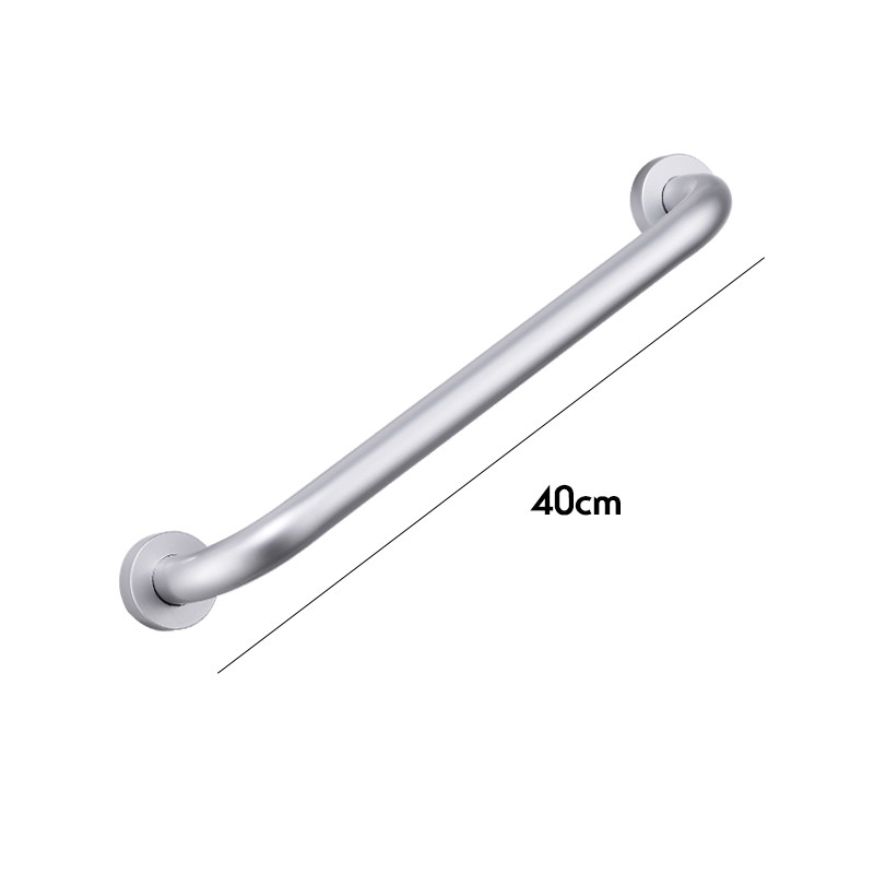 Grab Bars Ruimte Aluminium 30/40/50 Cm Badkamer Bad Leuning Grab Wc Douche Baden Rechte Veiligheid Ondersteuning Handvat Handdoek rack: Silver -40cm