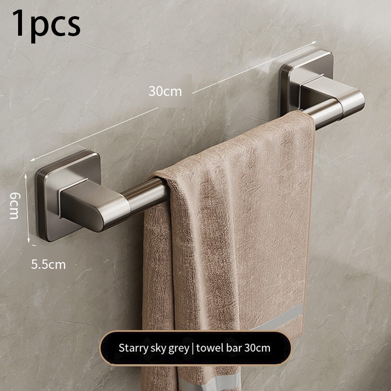 Towel Rack Bathroom Shelf No Punching Required Bathroom Accessories Organizer Items Organizers Shelves Wall Hardwar Fixture: Orange