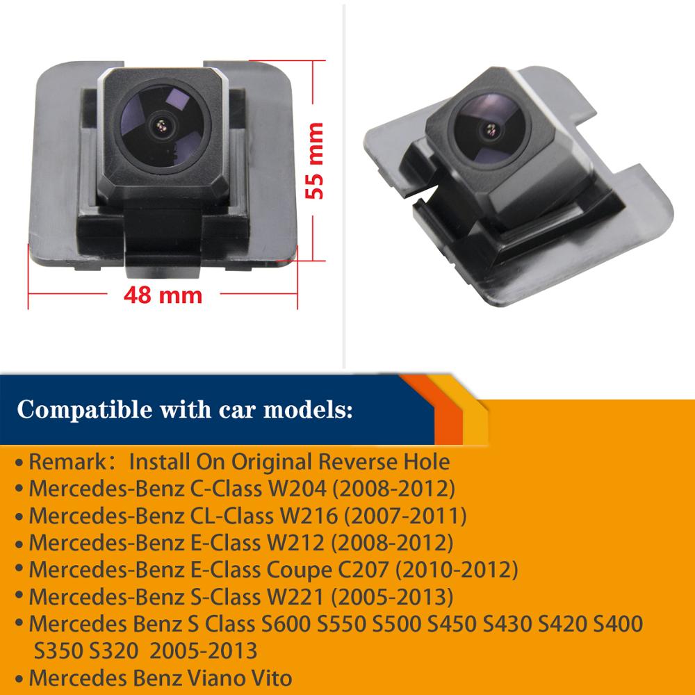 Hd 1280 x 720p biler bagudvendt bakkamera til mercedes benz c-klasse  w204 cl- klasse  w216 e- klasse  w212 coupe  c207 w221