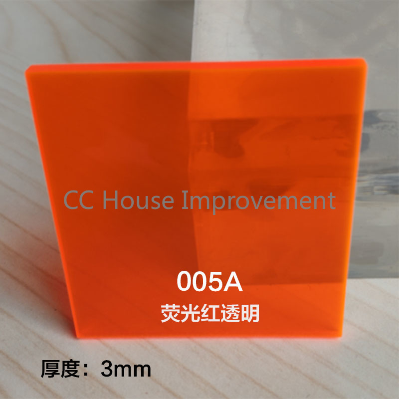 Kleur Plastic Plaat Kleur Transparant Acryl Plaat Customization: 100mmx100mmx3mm / 005A