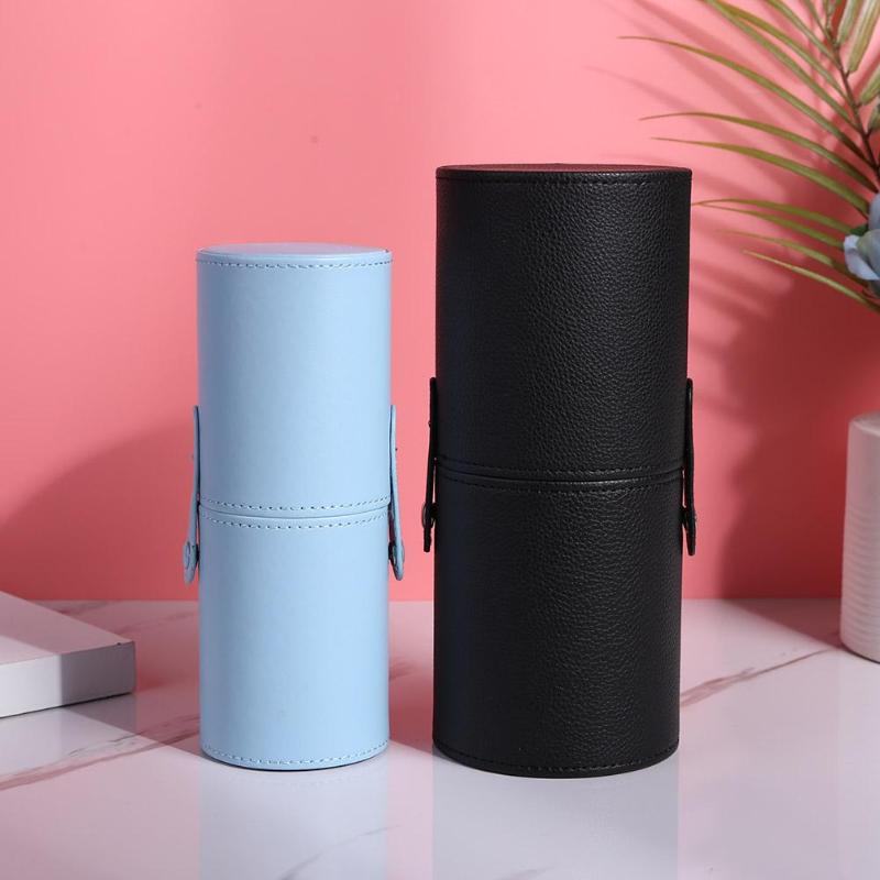 Tragbare PU Leder machen-hoch Pinsel Halfter Reise Kosmetische Stifte Lagerung Tasse fallen Schönheit Stifte Schönheit Organizer Kasten fallen Für Pinsel