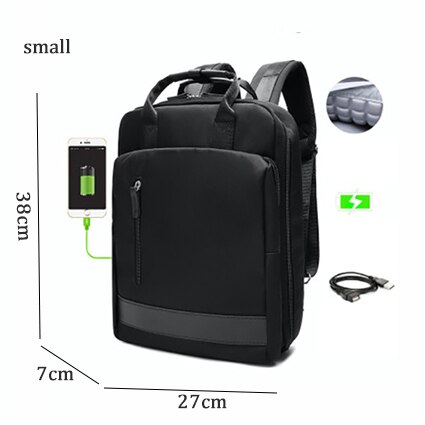 Novo usb de alta capacidade mochila feminina saco de escola para meninas adolescentes 15.6 polegadas portátil senhoras juventude viagem de volta pacote saco das mulheres: small black11-13.3