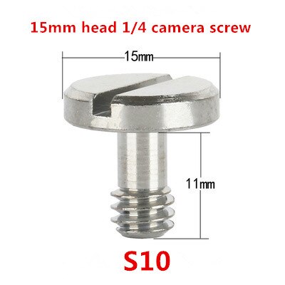 3 uds SLR, tornillo de placa rápida de 1/4 pulgadas con extensión de cabezal, 3/8 trípode, tornillo de cámara corta, conjunto para 1/4 y 3/8 tornillos de cámara: S10