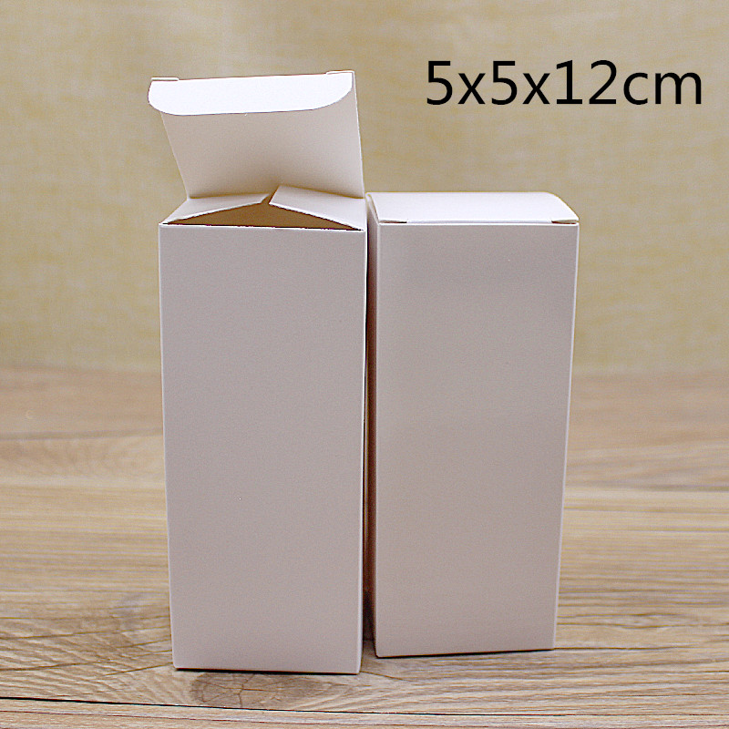 10pcs 5cm series size retangular window packag boxes 5x5x8/10/12/15/20cm paper box white home party suppiles box: 5x5x12cm box
