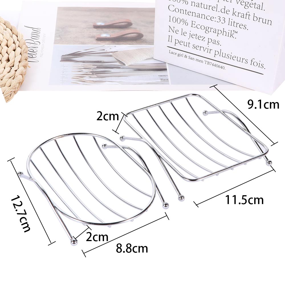 Stainless Steel Soap Dish Bathroom Storage Soap Rack Plate Box Container Wall Storage Rack Holder