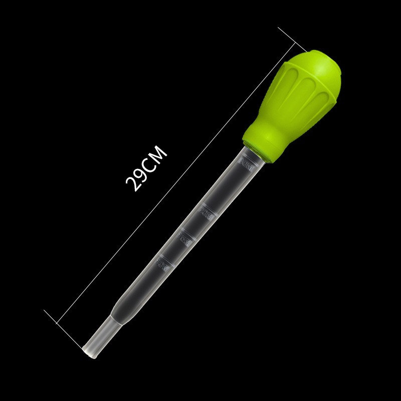 Alargar pipetas, sifón para acuario, aspiradora para pecera, herramienta de limpieza Simple para cambiador de agua de acuario: Negro