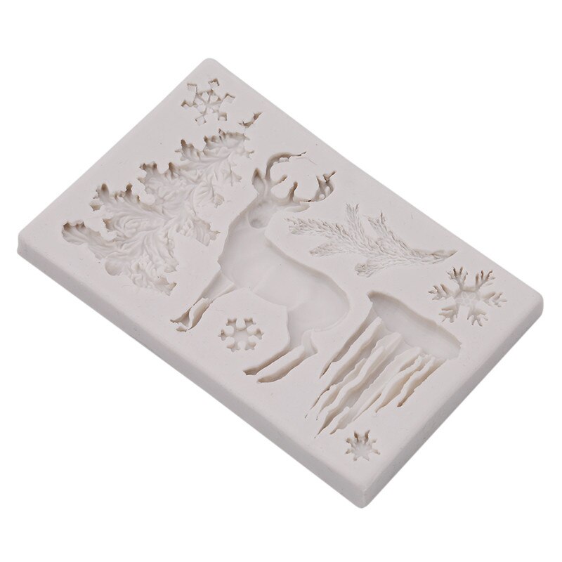 Stampo per dolci in silicone forma di renna di natale stampo per fondente torta fai-da-te pasticceria cucina accessori da forno strumenti per decorare la torta