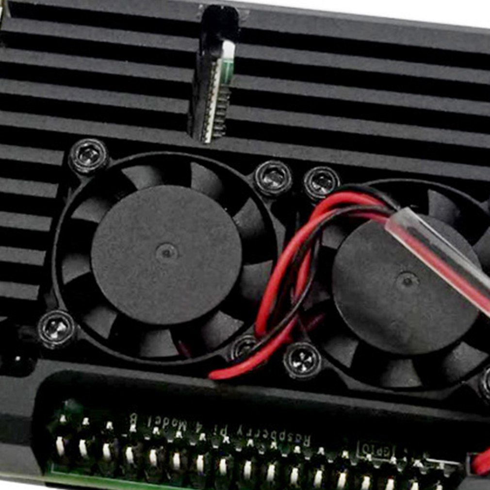 Raspberry Pi 4 Case - Aluminum Enclosure with Dual Fan - for Model B/B+