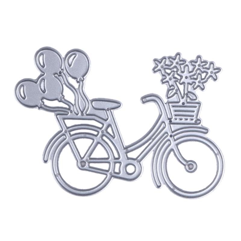 Cutting Dies DIY Lovely Bike Bicycle Metal Stencil For Scrapbooking Paper Card Album Craft Art Embossing Painting Single Die