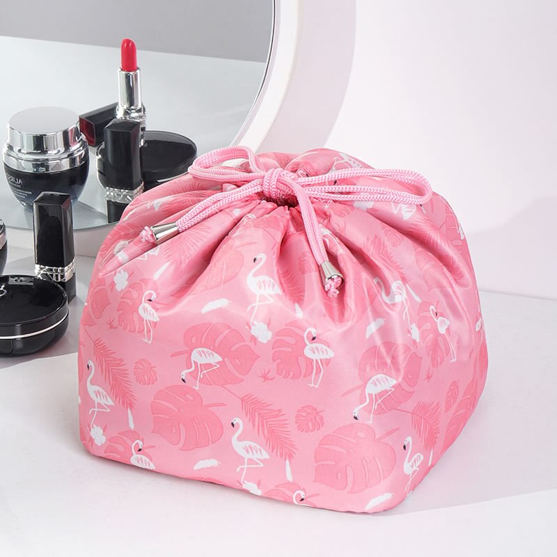 Mulheres de alta capacidade saco cosmético fim de semana viagem cordão maquiagem organizadores casa banheiro armazenamento bolsa acessórios suprimentos