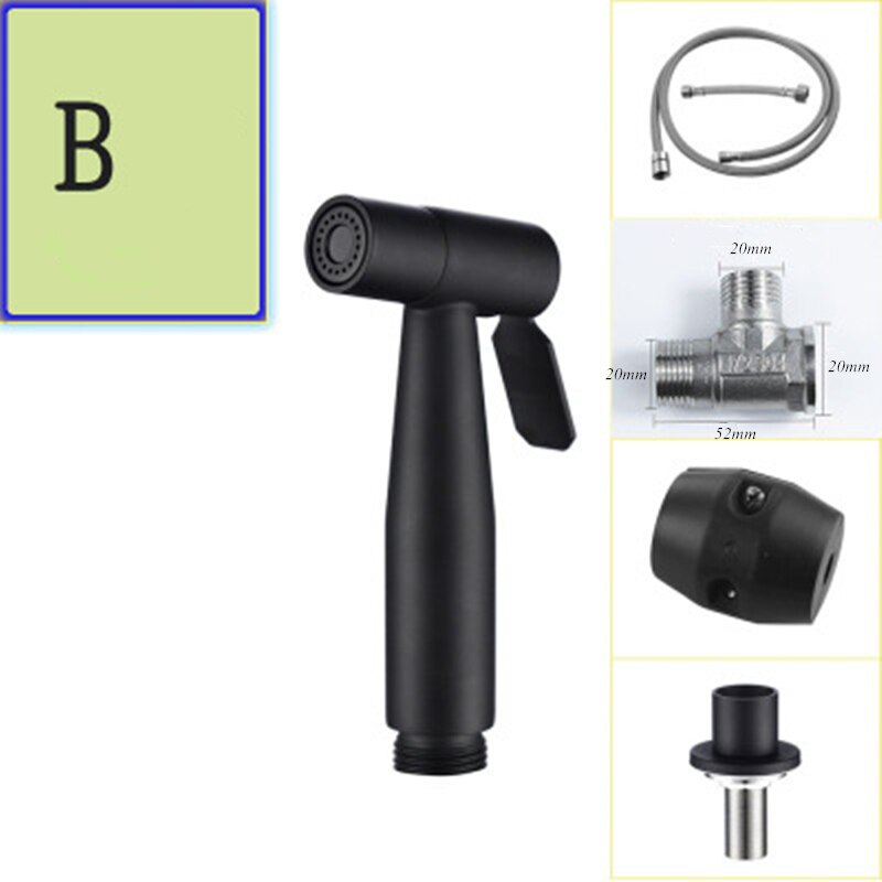 Black Stainless Steel Kitchen Shower Replacement Head Sprinkler Diffuser Water Saving Pressure Increased Degree Rotation: B