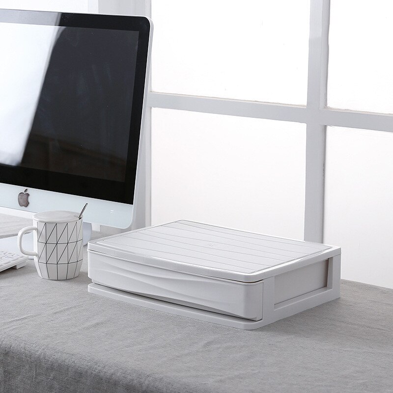 Large Capacity Makeup Organizer Cosmetics Storage Box Four Layer Drawer Jewelry Nail Polish Desktop Sundries Storage Box: White 1 Layer