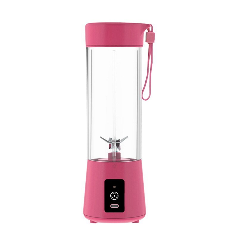 Juicer 6 Blades Blender Draagbare Usb Draadloze Mixer Elektrische Juicer Machine Ijs Smoothie Vruchtensap Mixer: rose red