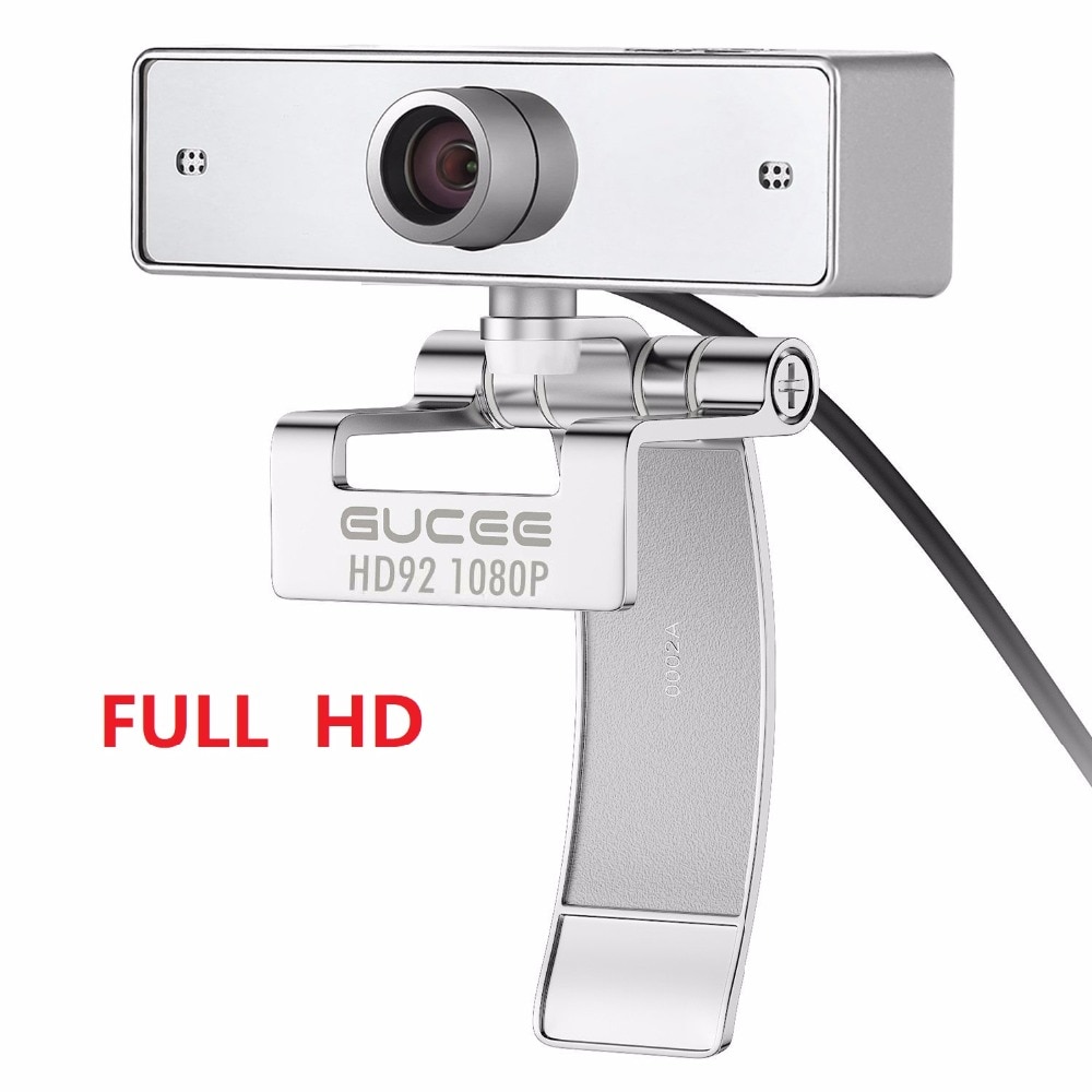 Webcam GUCEE HD92 Web Camera for Skype with Built-in Microphone 1920 x 1080p USB Plug and Play Web Cam Widescreen Video