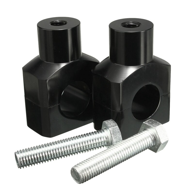 2 pièces noir universel moto 25Mm 1 pouce guidon Risers pince pour pour Suzuki pour Yamaha