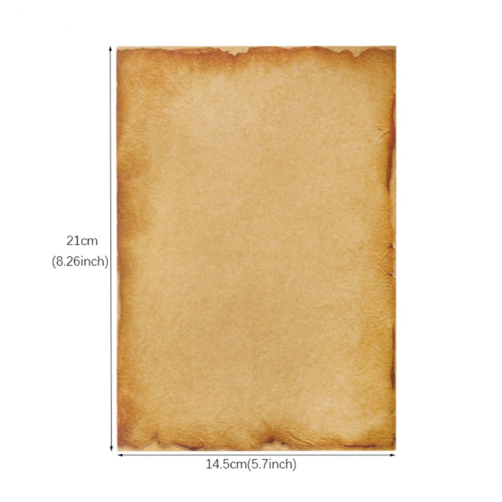 16sheets Vintage Flower Kraft Letter Paper Brown Craft Writing Paper Stationery Letter Pad Office Supplies: 16pcs Pattern 8