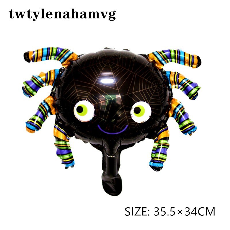 Couleur Mini taille Halloween dessin animé modèle 18 pouces rond feuille d'aluminium ballon préféré des enfants fête décoration jouet: 16 mini size