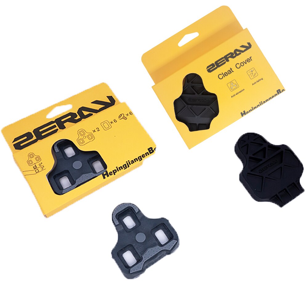 ZERAY SP110 Cycling cleats Bicycle accessory Road Bike Pedal Cleats Compatible With LOOK KEO structure Ultralight Bike cleats: 0 Degree with Cover