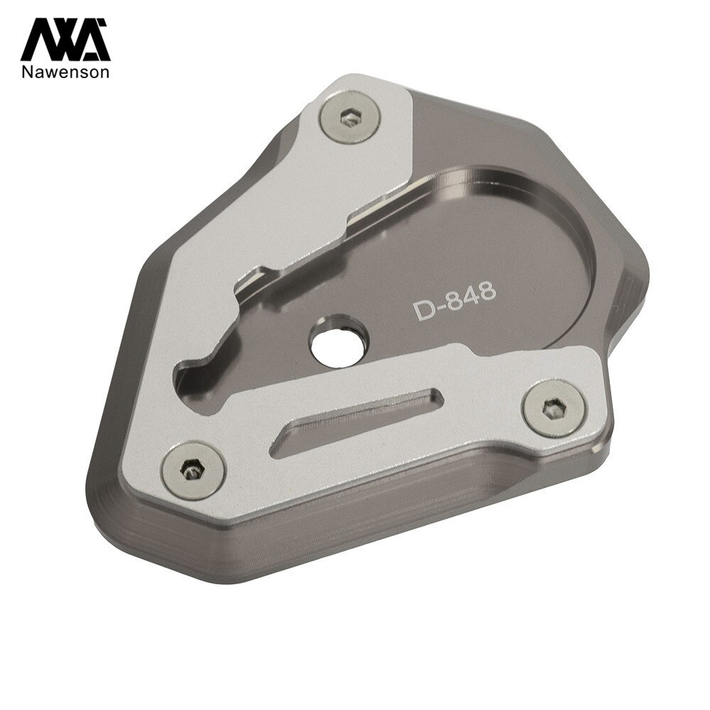 Plaque de Support de coussinet d'extension de béquille d'agrandisseur de pied en aluminium de CNC de moto pour Ducati 848 1098 1198: Gray