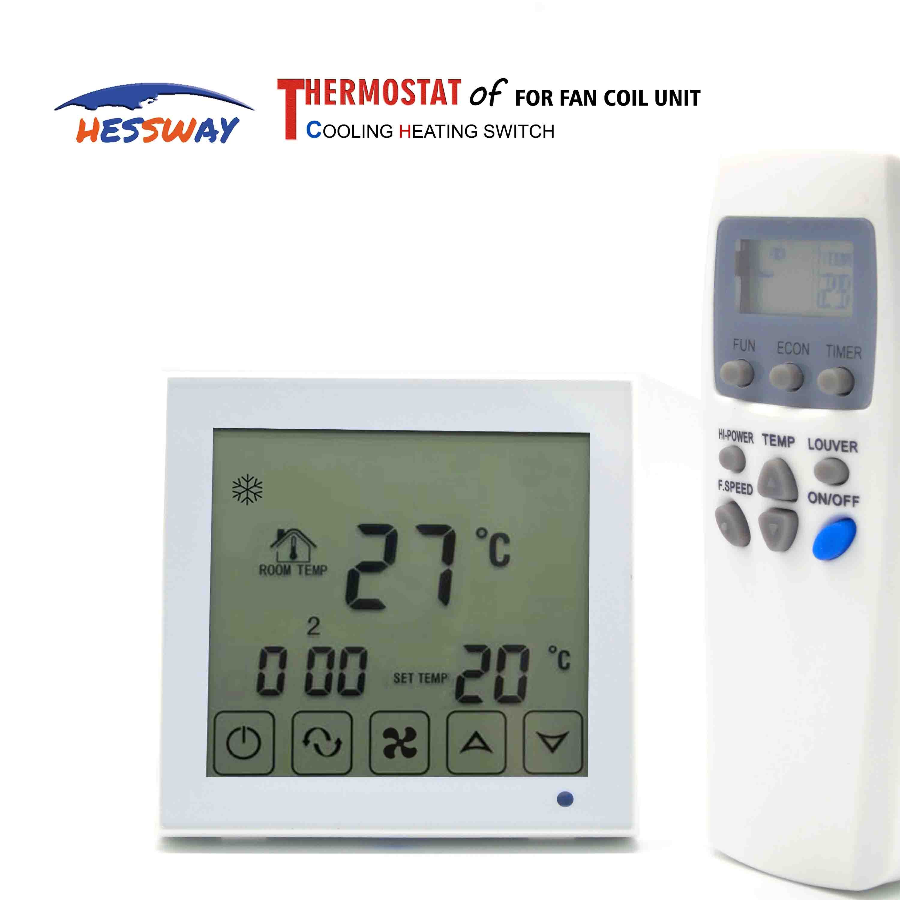 3 stages fan regulator air conditioner thermostat for 2 pipe fan coil Remote control optional