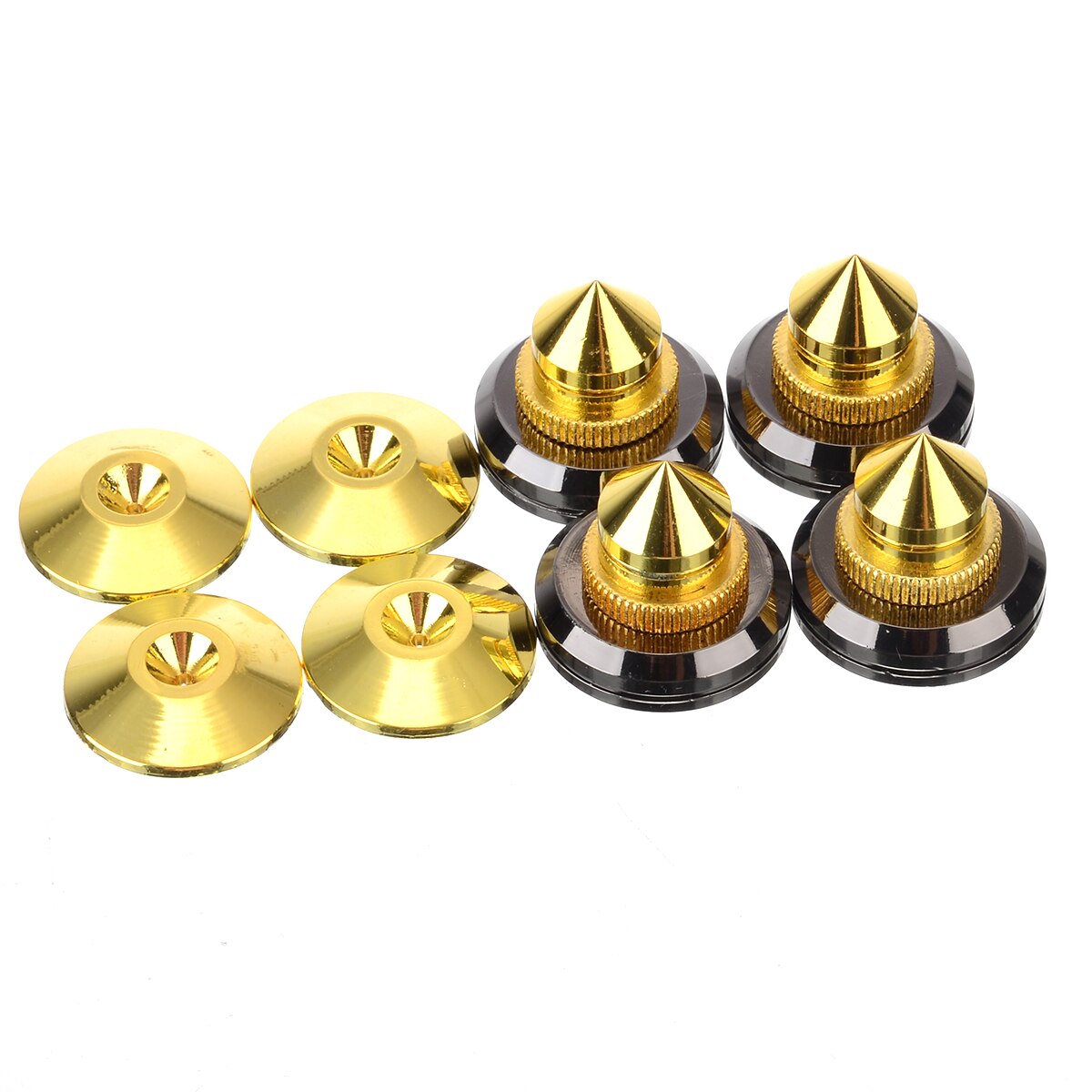 Newest 4pcs/sets Speaker Isolation Spikes Cones Feet Pads M6 Speaker Spike Feet Stand Adjustable Speaker Base Pads