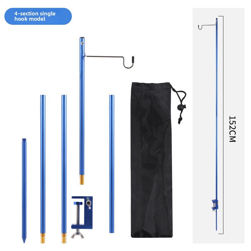 Camp Folding Light Stand Camping Equipment Outdoor Accessorie Portable Desktop Light Pole Bracket Lighting Hanging Light Bracket: Orange