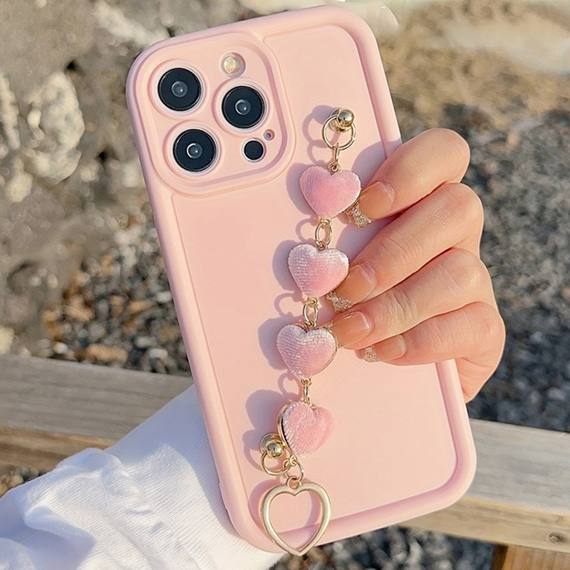 Magnetic Belt Love Chain Silicone Soft Phone Case For iPhone 16 15 14 13 12 11 Pro Max 16E XS XR X 7 8 Plus SE Shockproof Cover