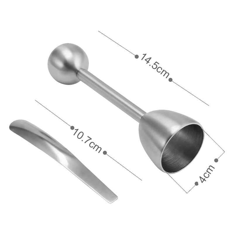 Egg Topper,Egg Cutter,Egg Cracker for Hard & Soft Boiled Eggs,Egg Cutter Topper with Spoon,Stainless Steel Kitchen Gadgets