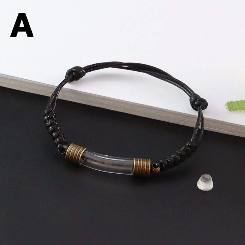 1/2 Stuks Glazen Flacon Hanger Armband Schrijven Naam Wirte Op Rijst Sieraden Charm Armbanden Voor Vrouwen: A  2PCS