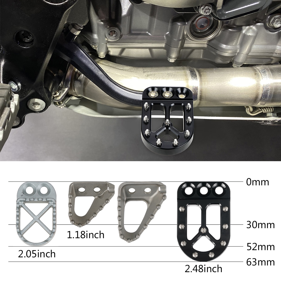 Motorrad Hinten Fuß Bremshebel Anbindung Pad Erweiterung Vergrößern Verlängerung Für Husqvarna 701 Enduro/ Supermoto 19