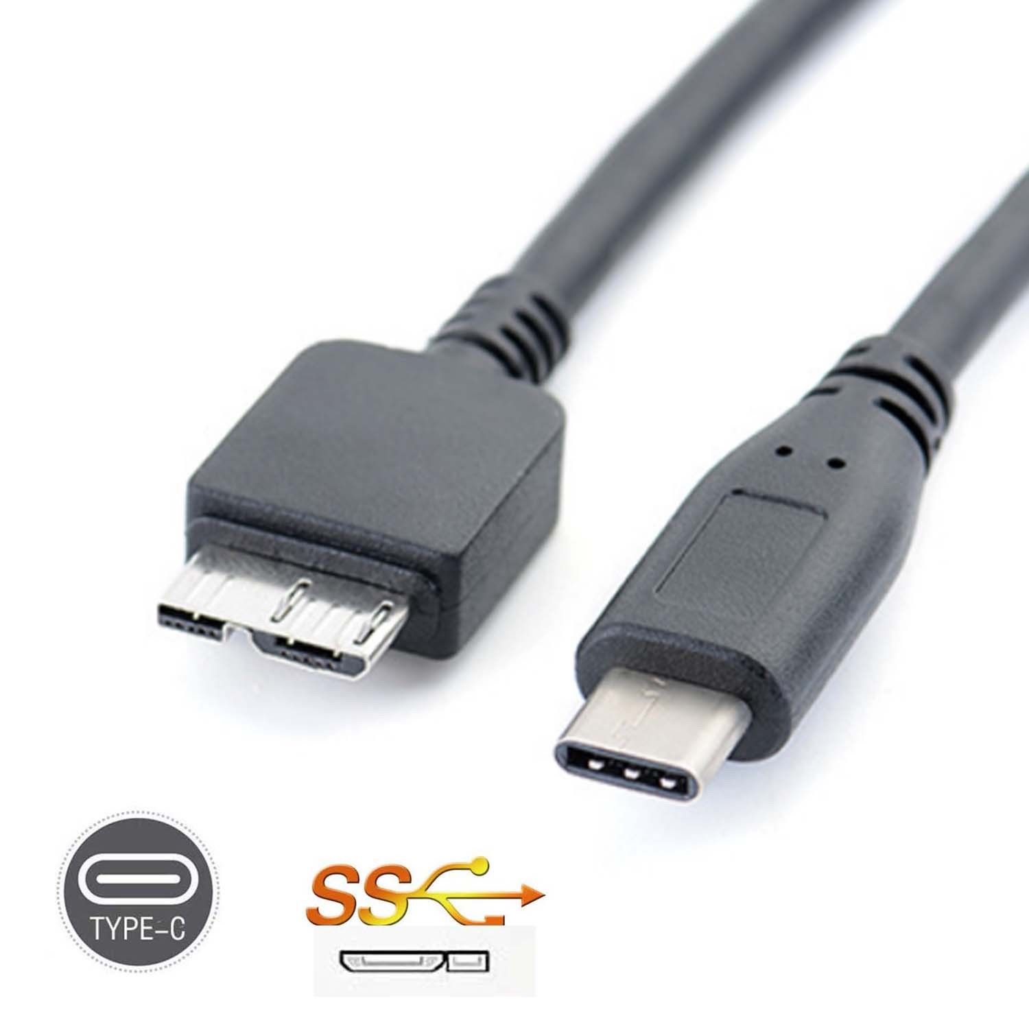 Usb 3.1 typ-c till usb 3.0 micro b kabelkontakt för lenovo air 12 yoga 5 pro / miix 5/920 legion  y720 to extern hårddisk