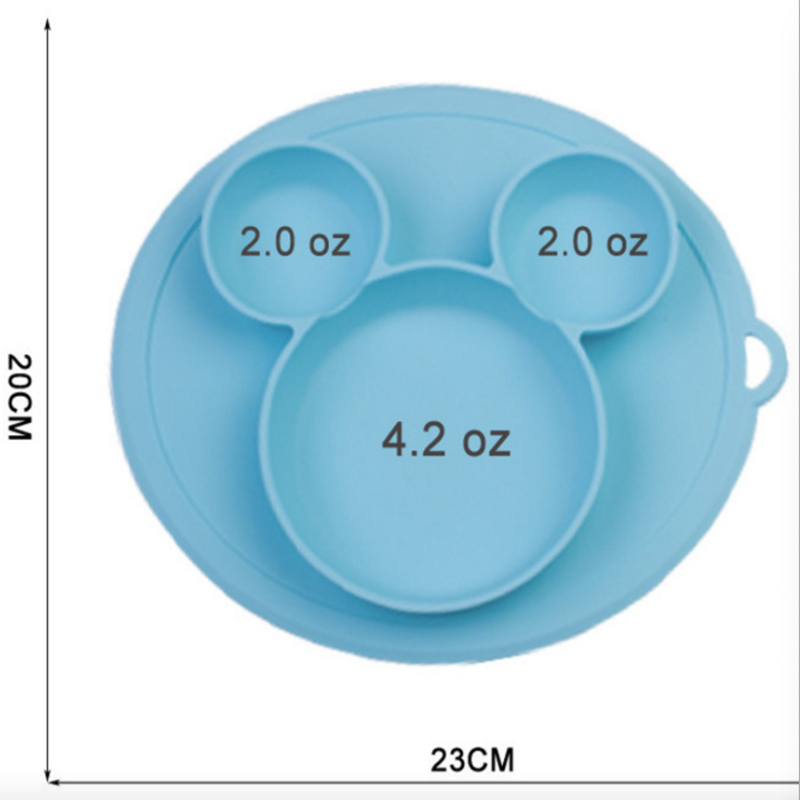 Barn skål tallerkener baby mating silikon tallerken #39 integrerte baby silicagel fat