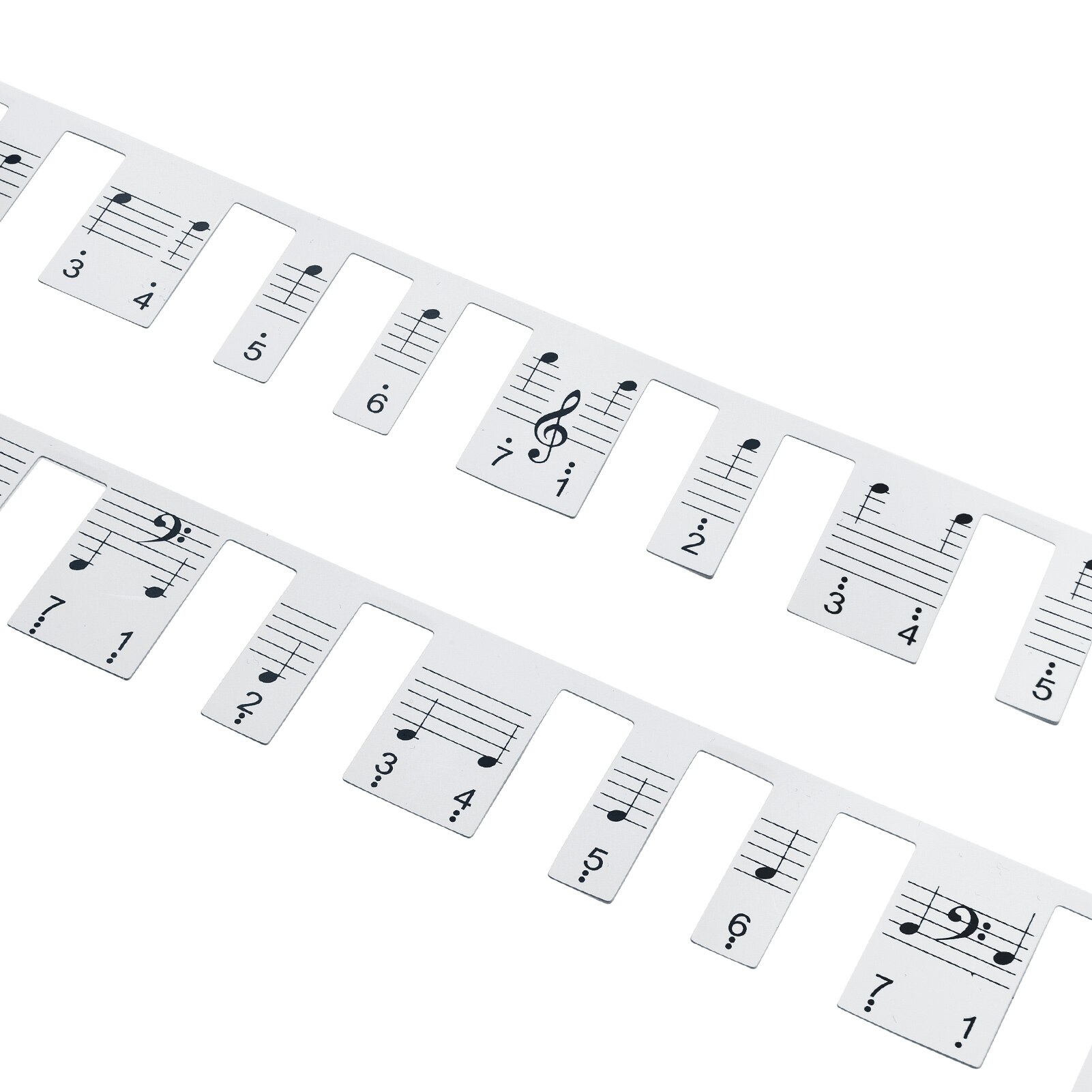 61-key Piano Note Chart Non-sticking Removable Piano Keyboard Stickers with Music Stave &amp; Numbered Musical Notation for Kids