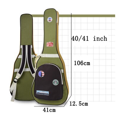 Neue 39/40/41 Zoll Akustische Klassische Gitarre Tasche Fall Rucksack Einstellbare Schulter Gurt Tragbare Verdicken Padded Schwarz