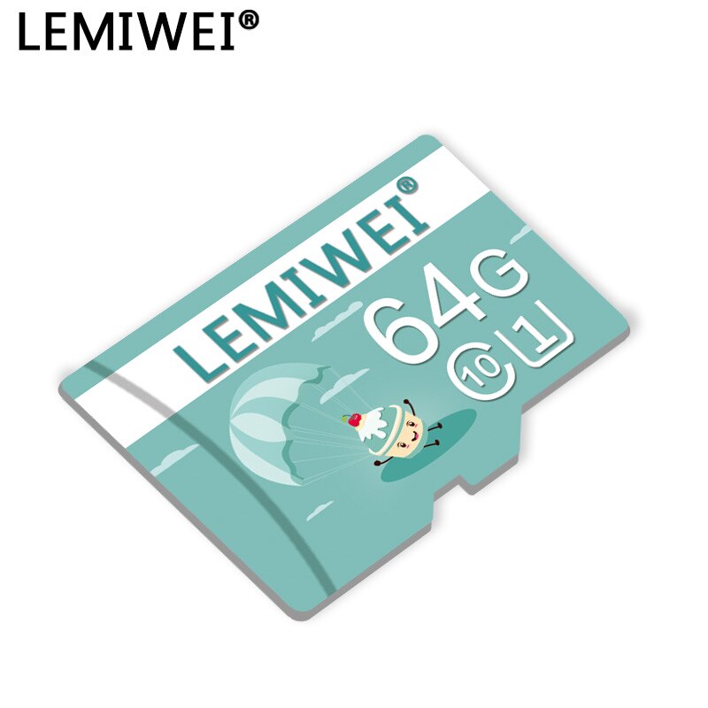 Lemiwei Memory Card 64GB 32GB Summer Ice Cream Class 10 U1 UHS-I Phone T Flash Card 16GB 8GB TF Card 128MB
