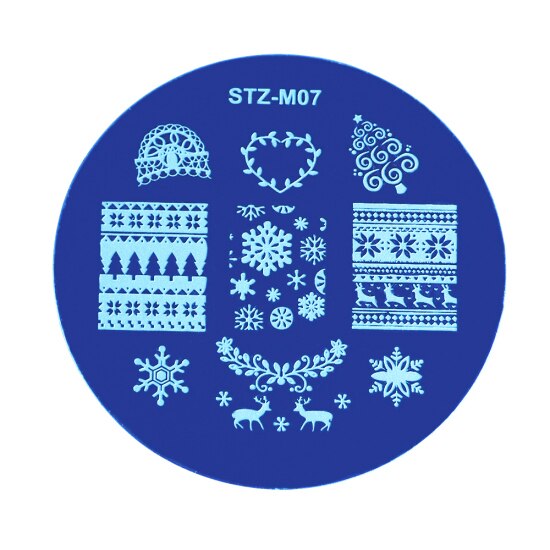 STZ noël Nail Art estampage plaques flocons de neige Dreamcather étoile timbre à ongles modèle pochoir manucure moule outils STZ/MC: STZ-M07