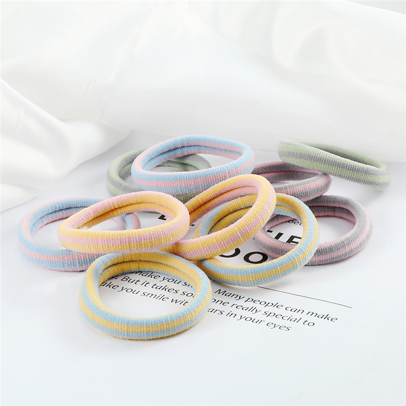 Cinta para el pelo a rayas para niña y mujer, diadema gruesa Morandi de colores, accesorios para el cabello, soporte para el pelo, 10 Uds.