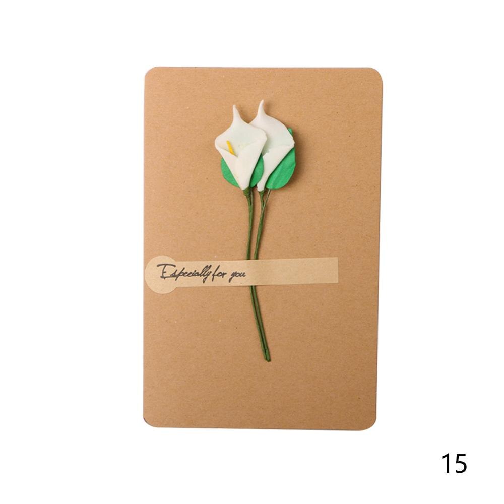 Uitnodigingskaart met gedroogde bloemen, handgemaakte kaarten, handgeschreven kaarten, verjaardagskaarten, bruiloftskaarten, bedankkaartjes, papier: 15
