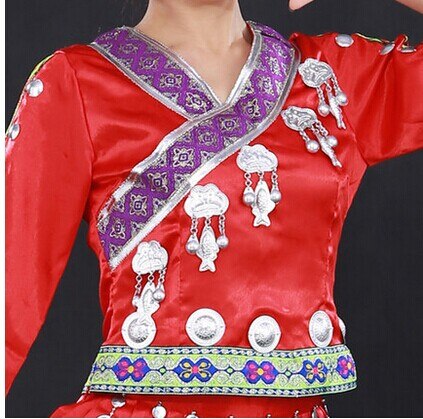 Femmes Hmong Miao vêtements ancienne danse traditionnelle chinois robe de danse folklorique grande taille Miao Hmong vêtements costumes de scène