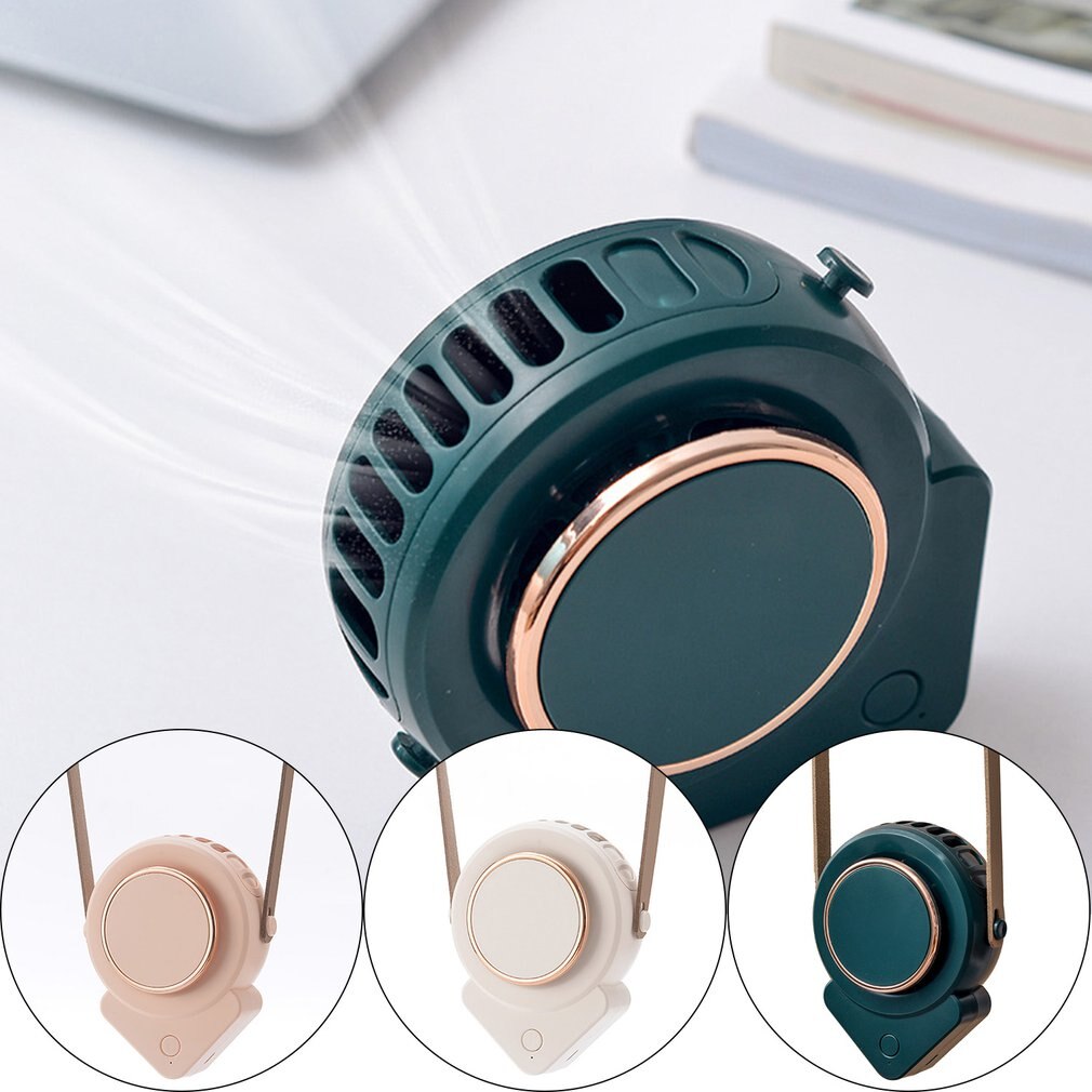 Neck Fan - Leafless Design - Portable USB Rechargeable - Adjustable Speed for Outdoor Events, Office