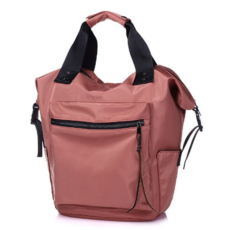 Mochila feminina multifuncional, bolsa de ombro portátil antirroubo estilo universitário saco do saco: Brick Red