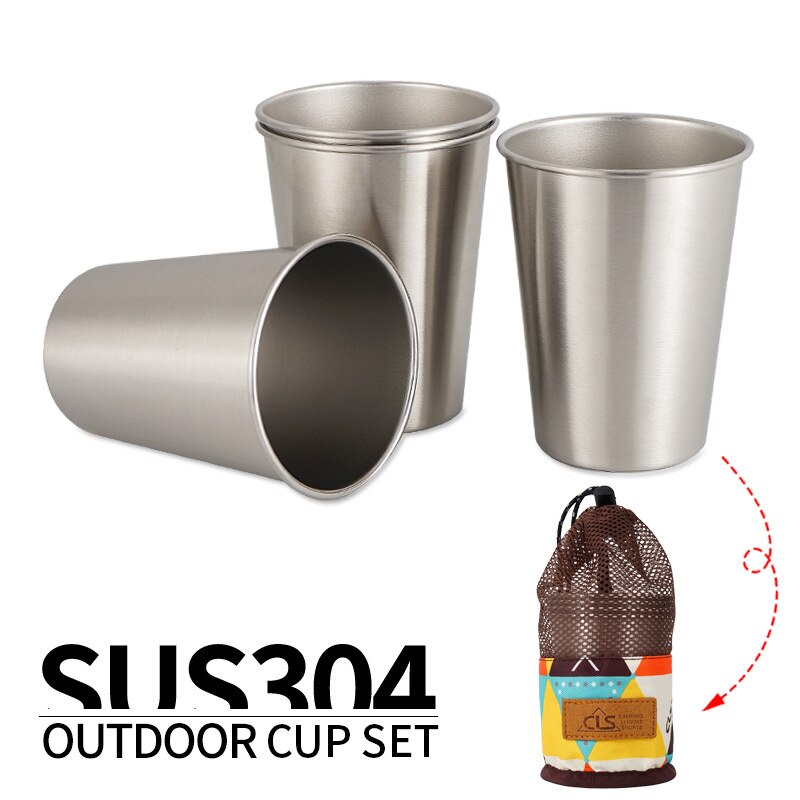 4 Stks/set 350Ml Rvs Metalen Bier Beker Wijn Kopjes Koffie Tumbler Thee Melk Mokken Water Pint Cups Voor outdoor Camping Bbq: E