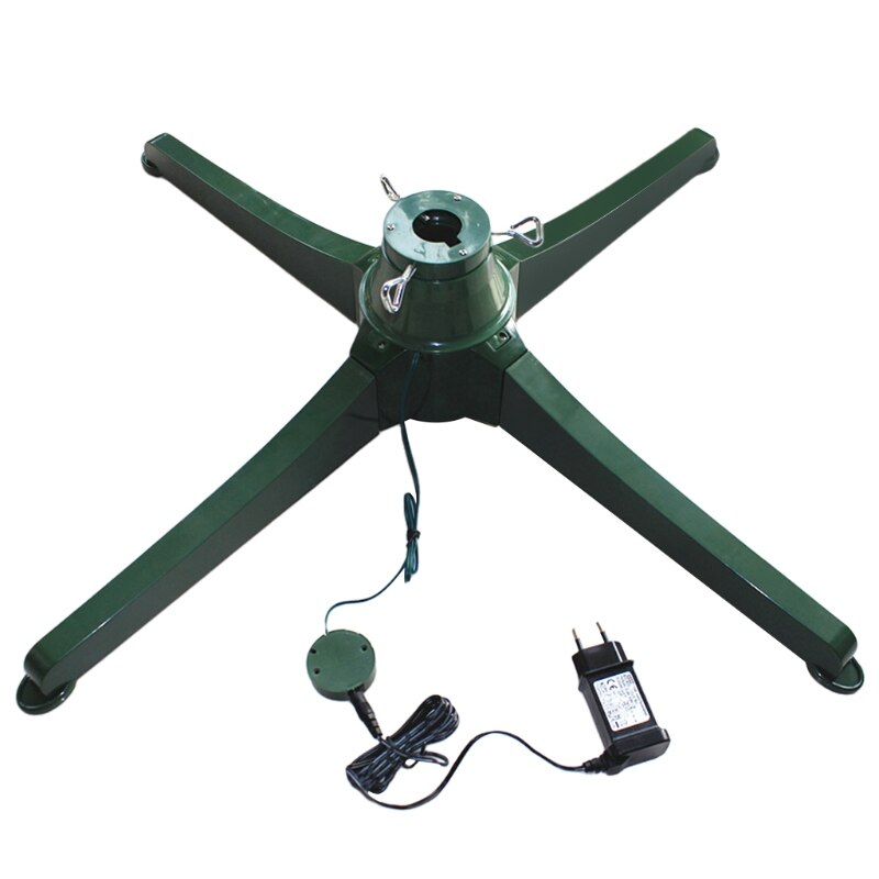 Rotating Christmas Tree Stand Artificial Trees Base Bracket Bottom Holder Electric Rotating Indoor Outdoor Home Items: EU 66cm