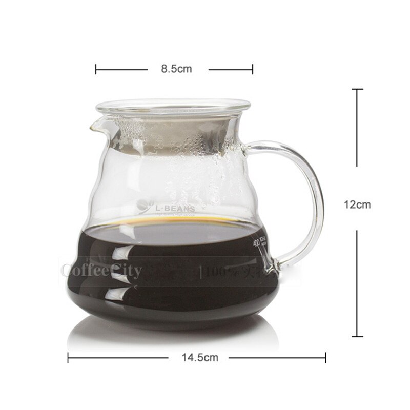 Pour Over Stand Coffee Station Adjustable Height, Brass Holder with Walnut Base, Glass Dripper Filter Cup and Coffee Pot: Coffee Pot