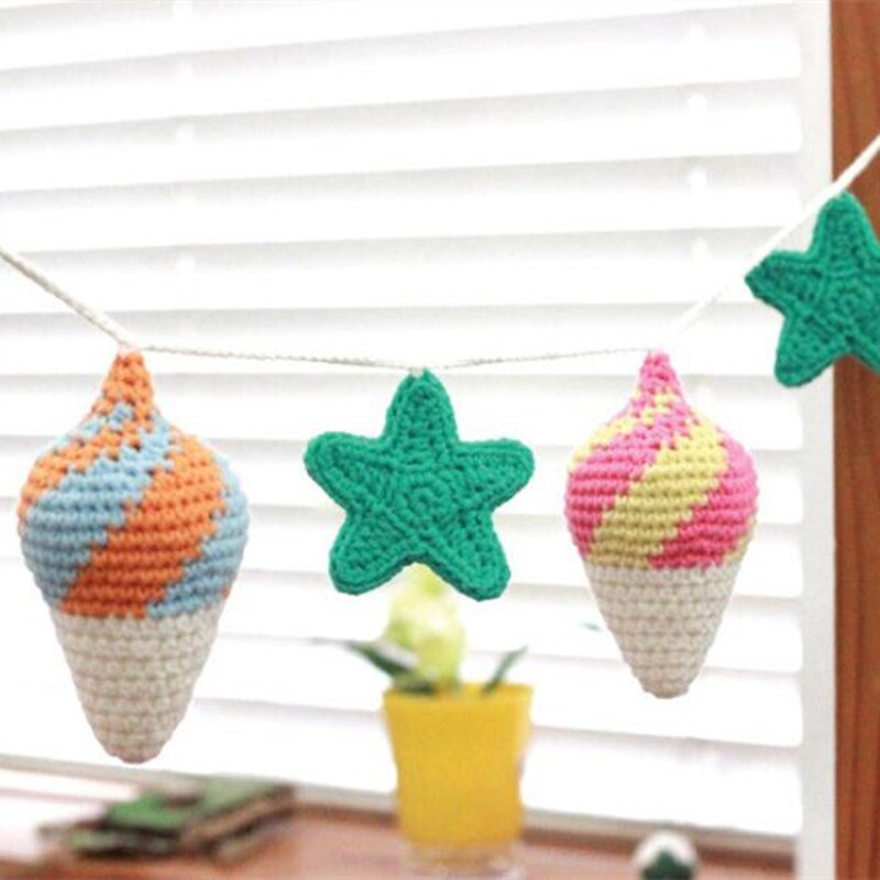 Colgadores de frutas tejidas para habitación de bebé, adornos para cuna, juguetes para niños, pegatinas de pared del dormitorio, juguetes para chupar