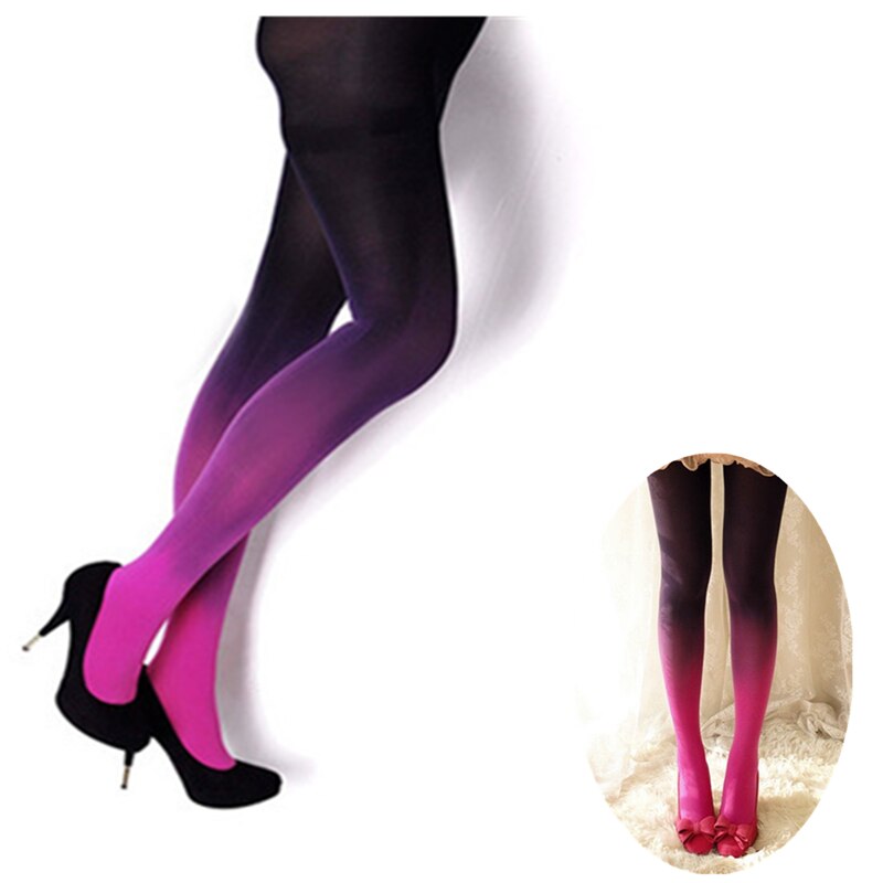 1pc Womens Four Seasons 120D Velvet Gradient Opaque Seamless Pantyhose Stockings Candy Color Tights Medias