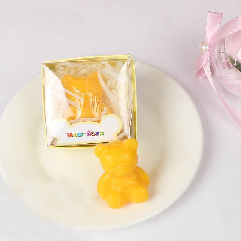 20 Stks/partij Mini Handgemaakte Geurende Zeep Voor Bruiloft Gunst En Baby Douche Bruiloft Souvenirs Baden Zeep: yellow bear