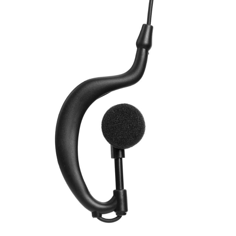 1 Pin G Shape Earpiece Headset with PPT Mic for Yaesu Vertex Radio VX-6R 7R VX-6E, VX-6R, VX-7E, VX-7R vx-120, vx-127, vx-170