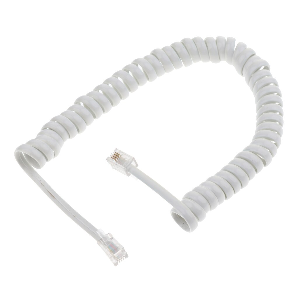 RJ22 Telephone Phone Handset Cable, Coiled Length 1 to 5 Feet Uncoiled Landline Phone Handset Cord Wire 4P4C
