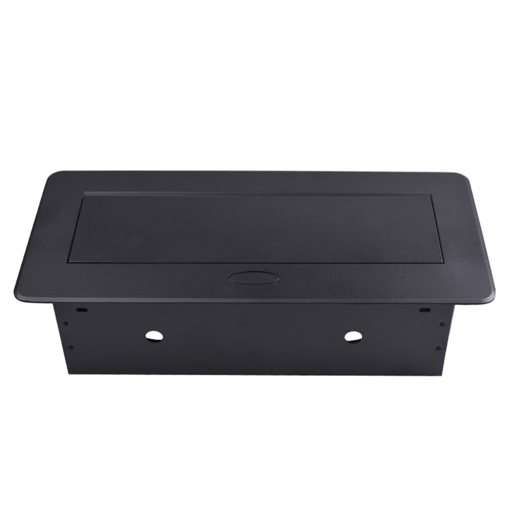 Circle Angle Damped Multimedia Outlet Socket Connection Box Desktop Socket for Conference Room (Silver)